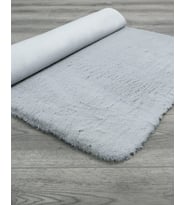 Gri Halı Modern Stil Toz Vermez Yumuşak Tüylü Salon Halısı Polyester Çocuk Koridor