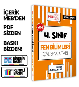 2026 MEB ÖDM İlkokul 4.Sınıf FEN BİLİMLERİ Çalışma Kitabı Alıştırmalı Soru Bankası BASKI ÜCRETİ