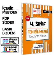 2026 MEB ÖDM İlkokul 4.Sınıf FEN BİLİMLERİ Çalışma Kitabı Alıştırmalı Soru Bankası BASKI ÜCRETİ