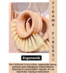 Ergonomik Kolay Tutuş Sert Bitkisel Kıllı Havuç Patates Pancar Turp Sebze Meyve Yıkama Fırçası