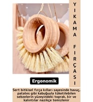 Ergonomik Kolay Tutuş Sert Bitkisel Kıllı Havuç Patates Pancar Turp Sebze Meyve Yıkama Fırçası
