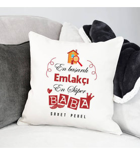Kişiye Özel Emlakçı Babalara Özel Yastık