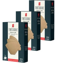 Kahve Filtresi 4 Numara (Büyük Boy) Naturel Kağıt 3X100 300'lü Paket