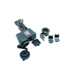 Motosiklet Çakmaklık Yuvası + Usb Şarj Yuvası Suya Dayanıklı Wupp2