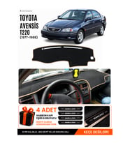 TOYOTA AVENSİS T220 (1997-2002) Uyumlu Torpido Örtüsü Torpido Kılıfı - Siyah Bej