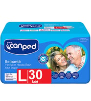 Canped Belbantlı Tekstil Yüzey Hasta Bezi Large 30'lu