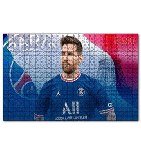 Cakapuzzle Messi PSG Görseli Puzzle Yapboz MDF (Ahşap) (120 Parça)