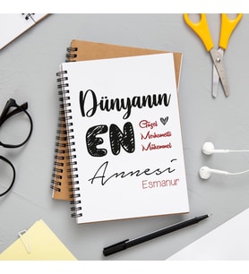 Dünyanın En Güzel Annesi Baskı Defteri Kişiye Özel