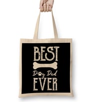 Best Dog Dad Ever Funny Dog Bez Çanta Uzun Saplı