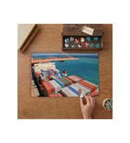 Tershane- Renkli Konteynerlar Tasarımı 240 parça Ahşap Puzzle Ahşap Kutuda MP00324