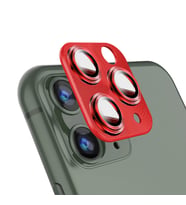 Binano iPhone 11/12 Mini 360 Metal Kamera Koruyucu Kırmızı