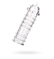Tırtıklı Noktalı Şeffaf 15.3cm Penis Kılıfı