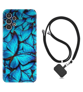 Samsung Galaxy M14 Kılıf Resimli Boyun Askılı İpli Desenli Silikon Owl 1351