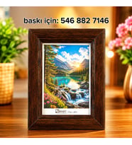 Ahşap Görünümlü Klasik Tasarımlı Masaüstü Fotoğraf Çerçevesi