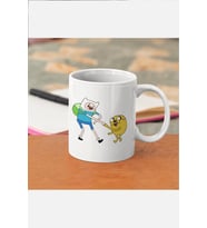 Adventure Time Finn Jake Kupa Bardak (Beyaz)