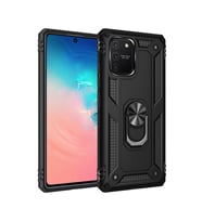 Samsung Galaxy A91 / S10 Lite Kılıf Sofya Yüzüklü Silikon Kapak - Siyah
