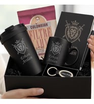 İsme Özel Premium Tasarım Erkek Kadın Hediye Seti - Çelik Termos Bardak, Defter, Kalem, Anahtarlık, Filtre Kahve, Kupa Bardak