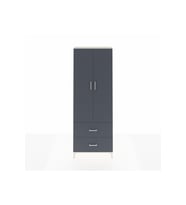 Arges Dolap Tek Raflı 2 Çekmeceli Tek Askılı 88x30x243 Aytaşı-Antrasit