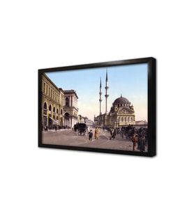 İstanbul Eski Cami Çerçeveli Cam Tablo