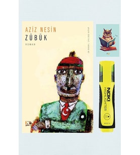 Zübük - Aziz Nesin Kitapları 9789759038496 Sarı Fosforlu Kalem - Not Defterli Seti (Renksiz)