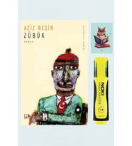 Zübük - Aziz Nesin Kitapları 9789759038496 Sarı Fosforlu Kalem - Not Defterli Seti (Renksiz)