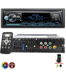 MEGAVOX MGX-X500 DSP Oto Teyp 4X60 Watt Bluetooth Mobil Aplikasyon Usb Fm Aux 7 Renk Ekranlı