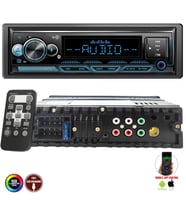 MEGAVOX MGX-X500 DSP Oto Teyp 4X60 Watt Bluetooth Mobil Aplikasyon Usb Fm Aux 7 Renk Ekranlı