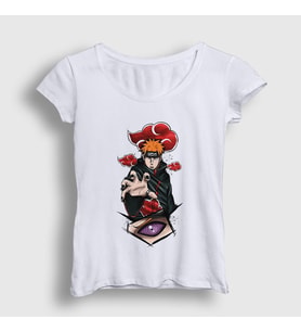Presmono Kadın Beyaz Pain Anime Naruto T-Shirt 318383tt