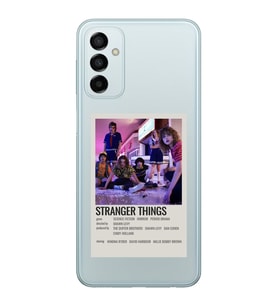 Samsung Galaxy M13 Uyumlu Stranger Things Minimalist Poster Desenli Şeffaf Telefon Kılıfı