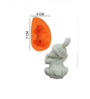 ŞEKER HAMUR KALIBI SİLİKON UYUYAN BEBEK BERELİ 4*7 CM
