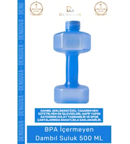 #Suluk Renkli Sporcu Sağlıklı BPA İçermez Plastik Ergonomik Şık Hafif Kaliteli Dambıl Suluk 500