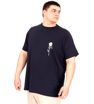 Mode XL Büyük Beden Erkek T-Shirt Bisiklet Yaka GORGEUS U25022 Lacivert