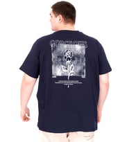 Mode XL Büyük Beden Erkek T-Shirt Bisiklet Yaka GORGEUS U25022 Lacivert