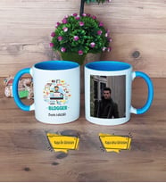 Blogger Kupa Bardak Mavi Fotoğraflı