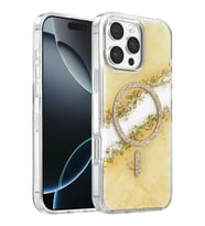 Onegif iPhone 16 Pro Max Lotus Simli Magsafe Kapak - Gümüş