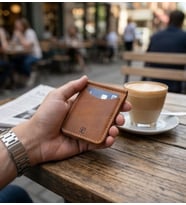 CAVANA EL YAPIMI HAKİKİ DERİ CÜZDAN Camel