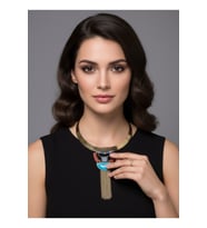 Modern Püsküllü Kadın Kolye – Gümüş Renk Çelik Şık Tasarım Choker Kolye