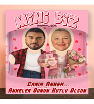 eJOYA MiniBiz Anneler Günü Özel Annem ve Ben İkili Yastık Seti 116350 (Mavi)