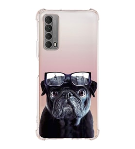 PrintiFy Huawei P Smart 2021 Uyumlu Köpek 3 Baskılı Şeffaf Köşe Korumalı Antişok Kılıf