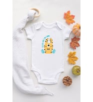 Organik %100 Pamuk Uzun Kollu Beyaz Tiger Bebek Body Bebek Badi Çıtçıtlı Zıbın