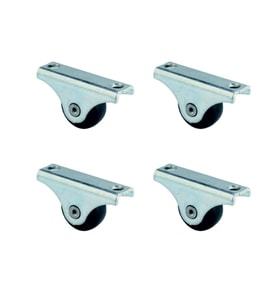 Furç Sabit Teker - 20MM - Siyah HKS226 - 4 Adet