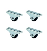Furç Sabit Teker - 20MM - Siyah HKS226 - 4 Adet