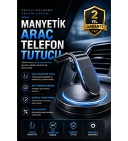 Mini Manyetik Araç Telefon Tutucu Güçlü Mıknatıslı 360° Döner Telefon Standı
