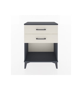 Arges Komodin 2 Çekmeceli 60x30x80 Antrasit-Aytaşı