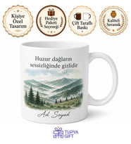 Gümüşhane Sessiz Yayla Tasarımlı Kupa Bardak Hediye Porselen Mug