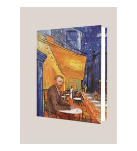 DEFFTER ART OF WORLD  / VAN GOGH - AT NIGHT 14X20 SERT KAPAK ÇİZGİLİ DEFTER 96YP.