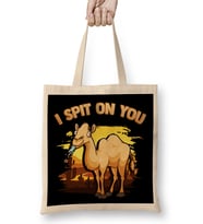 Cute & Funny I Spit On You Llama Pun Llama Lovers Bez Çanta Uzun Saplı