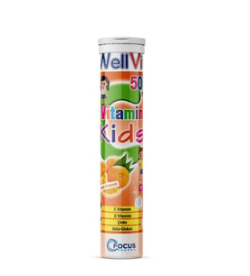 WellVit Kids Vitamin C Çinko ve Vitamin D3 20 Efervesan Tablet