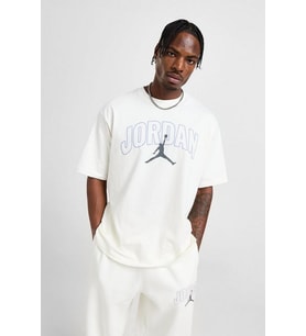Nike Jordan Flight Essential Oversized SS Crew T-Shirt Erkek Günlük Pamuklu Tişört Krem