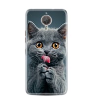 GM5 Plus Kılıf HD Resim Baskılı Komik Kedi StKd -008